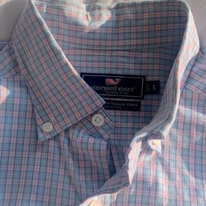 EUC Classic Fit Tucker Shirt. Pink and blue.